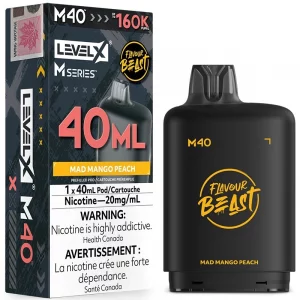 LEVEL X M40 – Mad Mango Peach – 40mL – 20mg