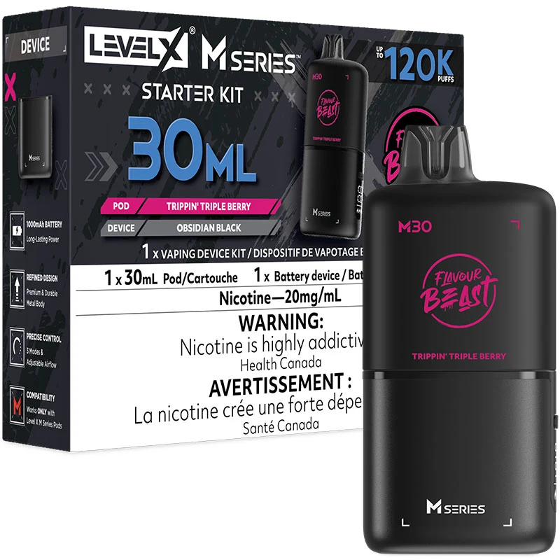 Level X M Series Starter Kit – Trippin’ Triple Berry – 30mL